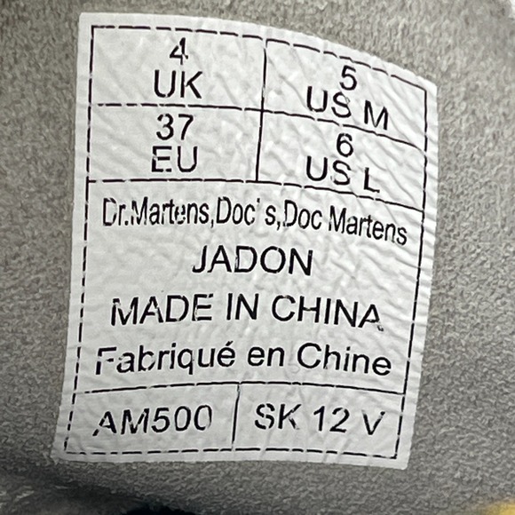 Dr. Martens Jadon Boots Women's 6 White Smooth Leather Platforms Combat Shoes M5 - Picture 8 of 16